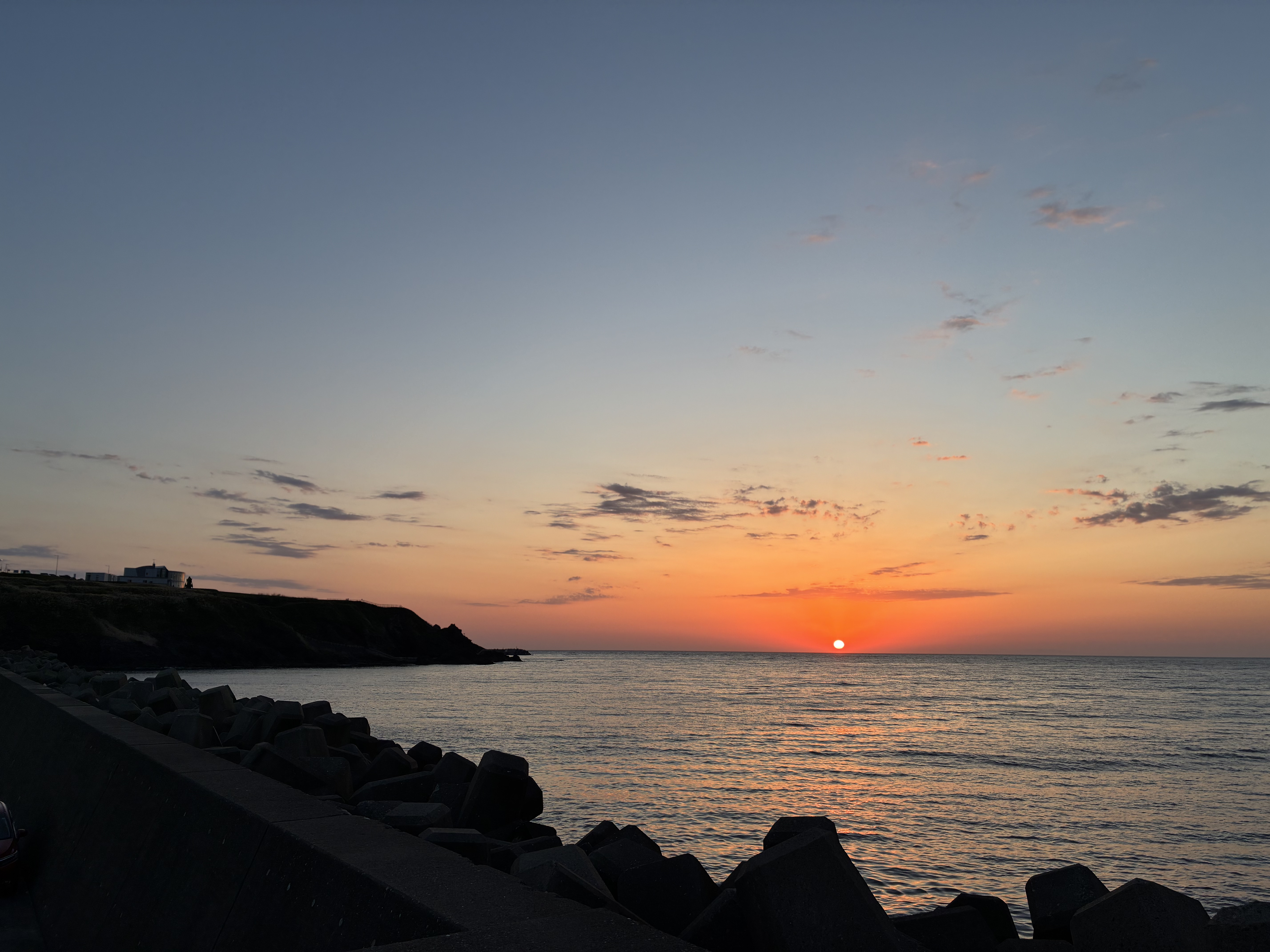 もんじゅと夕日